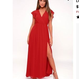Lulu’s red maxi dress
